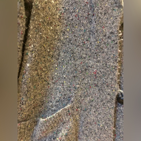 Anthropologie Speckled Shawl Cardigan in grey, size XS oversized ✨ Wool Blend - Picture 8 of 8